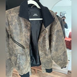 UO brown leather jacket